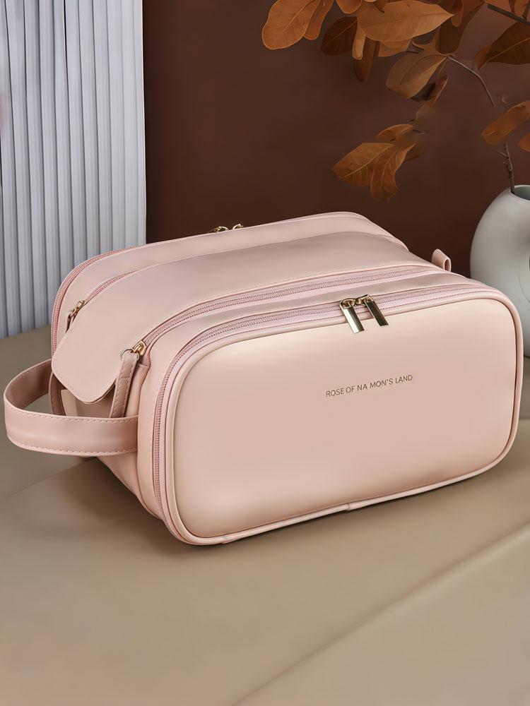 

1PC Autumn and Winter New portable multi-functional three-layer large-capacity travel double-zipper storage bag and makeup bag