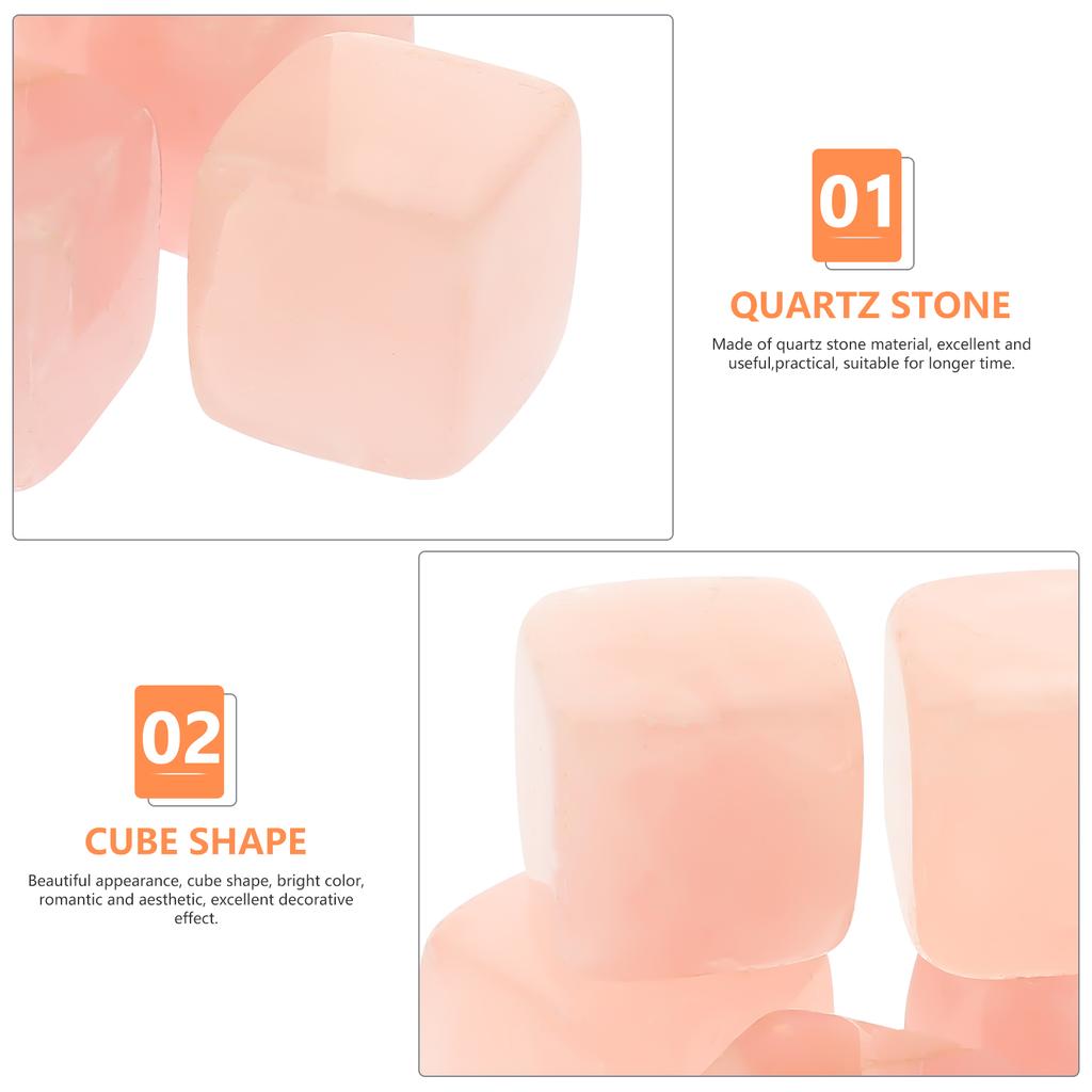 6 Pcs Whiskey Stone Ice Cube Gift Set for Women Drinks Reusable Stones Accessories Geometry Miss