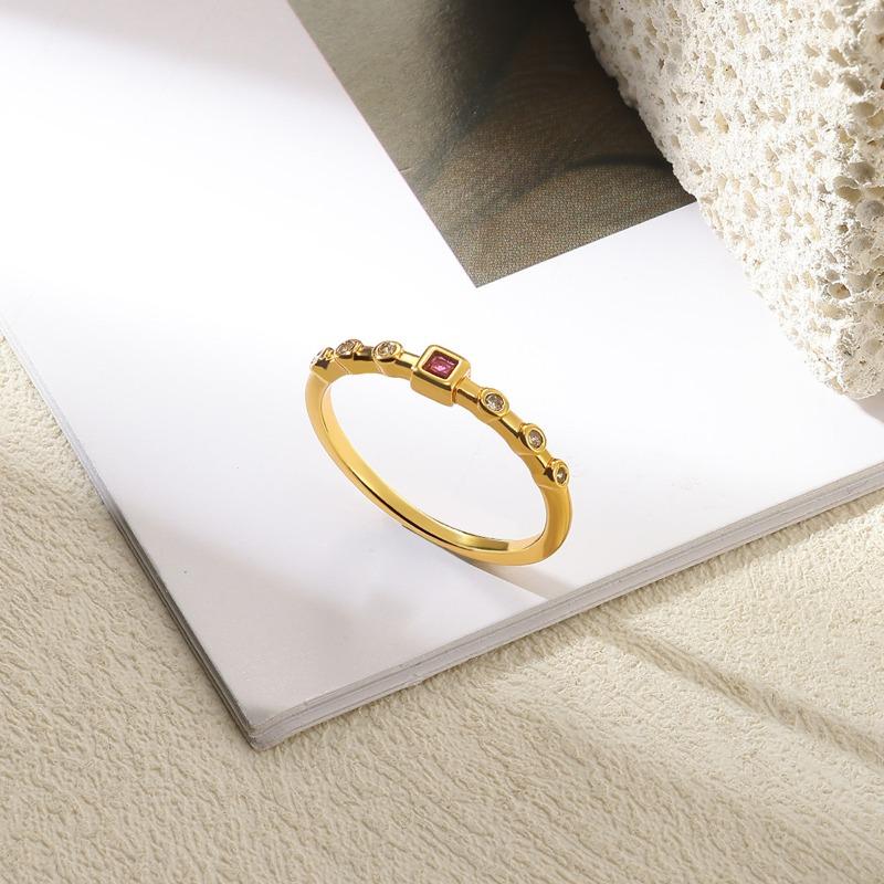 Zircon Ring Niche Unique Design Ring Daily Commuting Wear Hand Jewelry