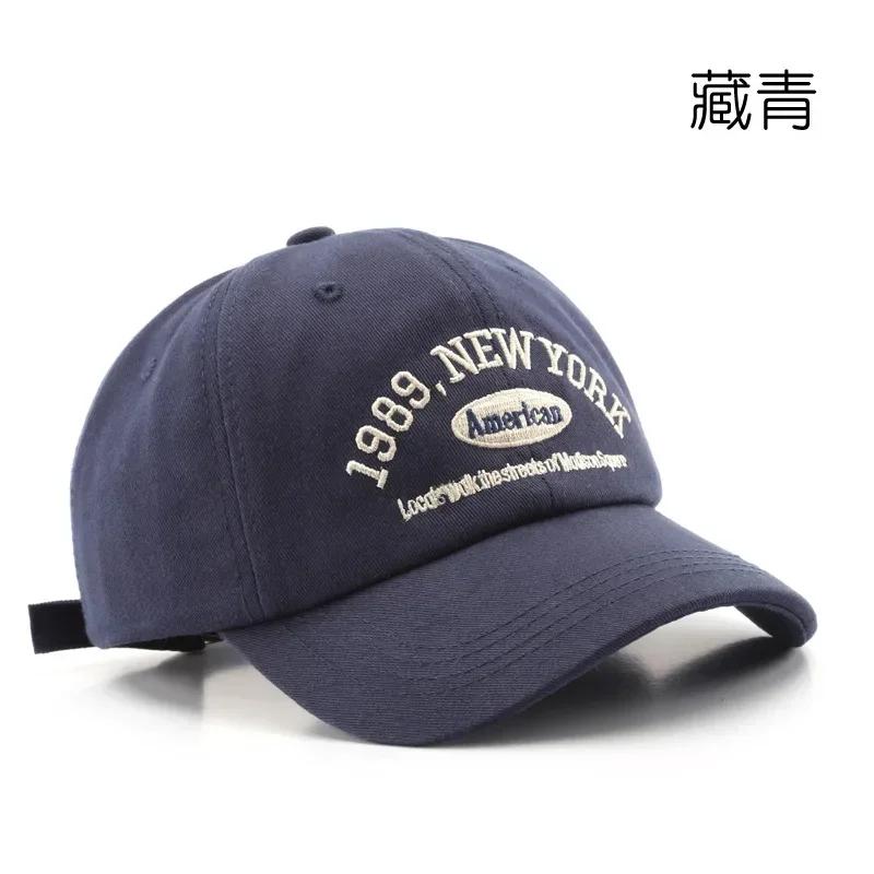 Men and Woman's Baseball Caps Adjustable Casual Embroidered 1989 New York American Cotton Sun Hats Unisex Solid Color Visor Hats