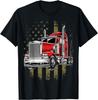 Patriotic Truck Driver American Flag Shirt Trucker Gifts Men Gift Unisex T-Shirt