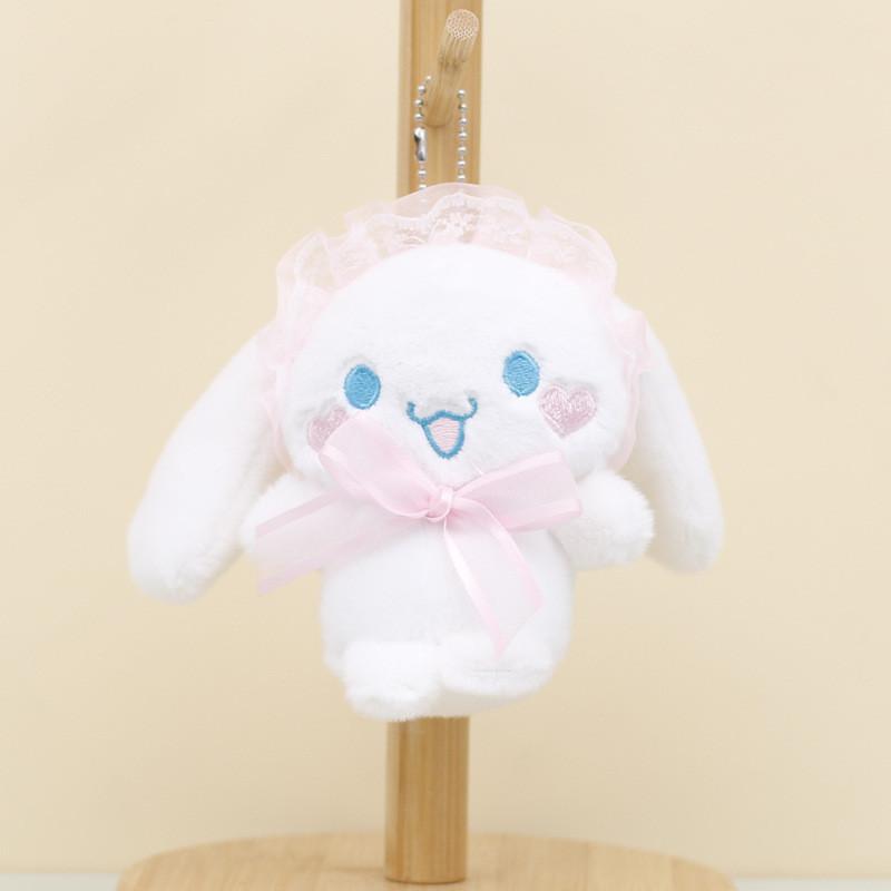 

Adorable Sanrio Cinnamoroll Plush Toy Soft Stuffed Animal With Pink Head Flower