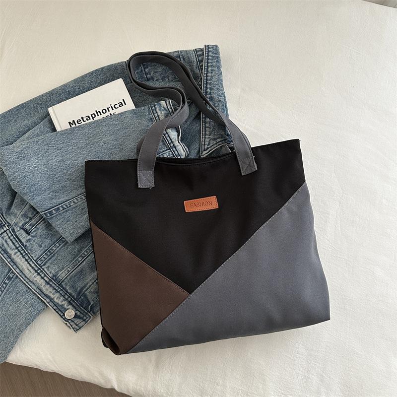 Retro style casual commuter shoulder bag 2024 summer new Korean version tote bag large capacity fashion handbag women