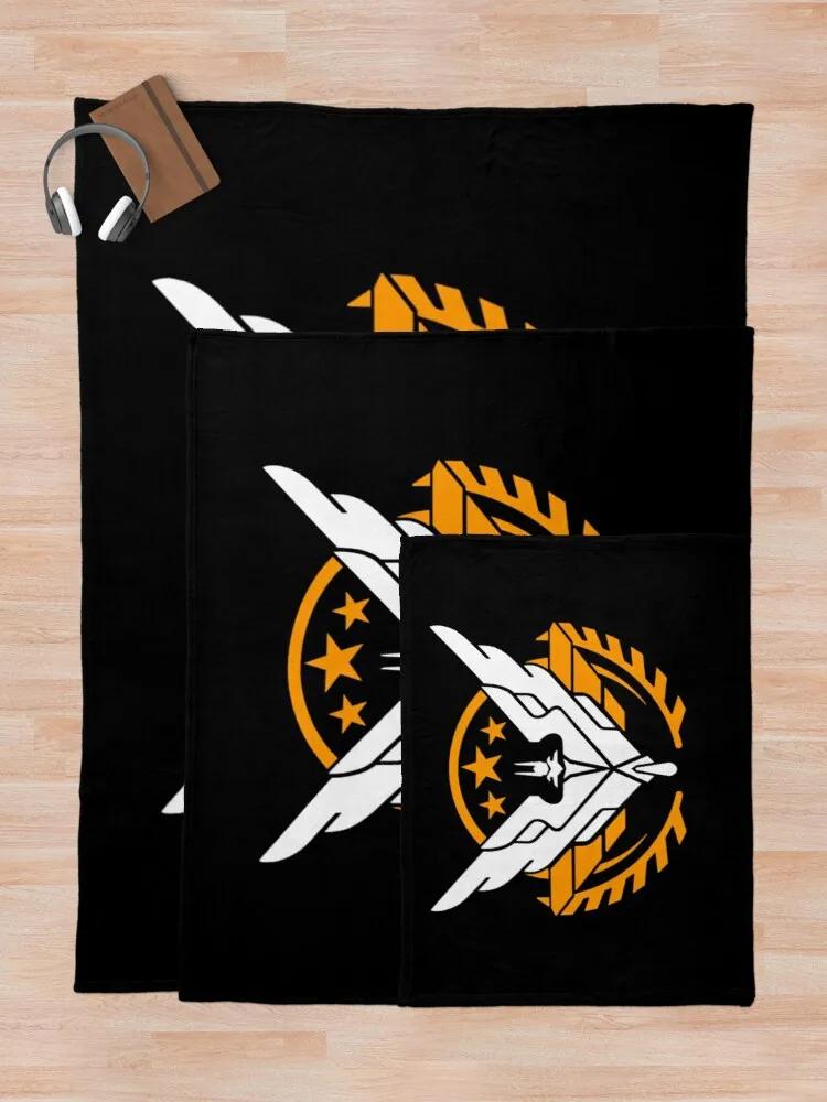 US Air Force Blanket Black Background with Official Emblem Wings Stars Soft Fleece Throw for Military Veterans and Fans