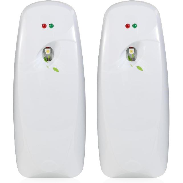 2PCS Automatic Air Freshener Spray Dispenser - Commercial and Home Use - Multiple Time Scent/Mist Release Settings for Room/Restroom Sprayer,Air