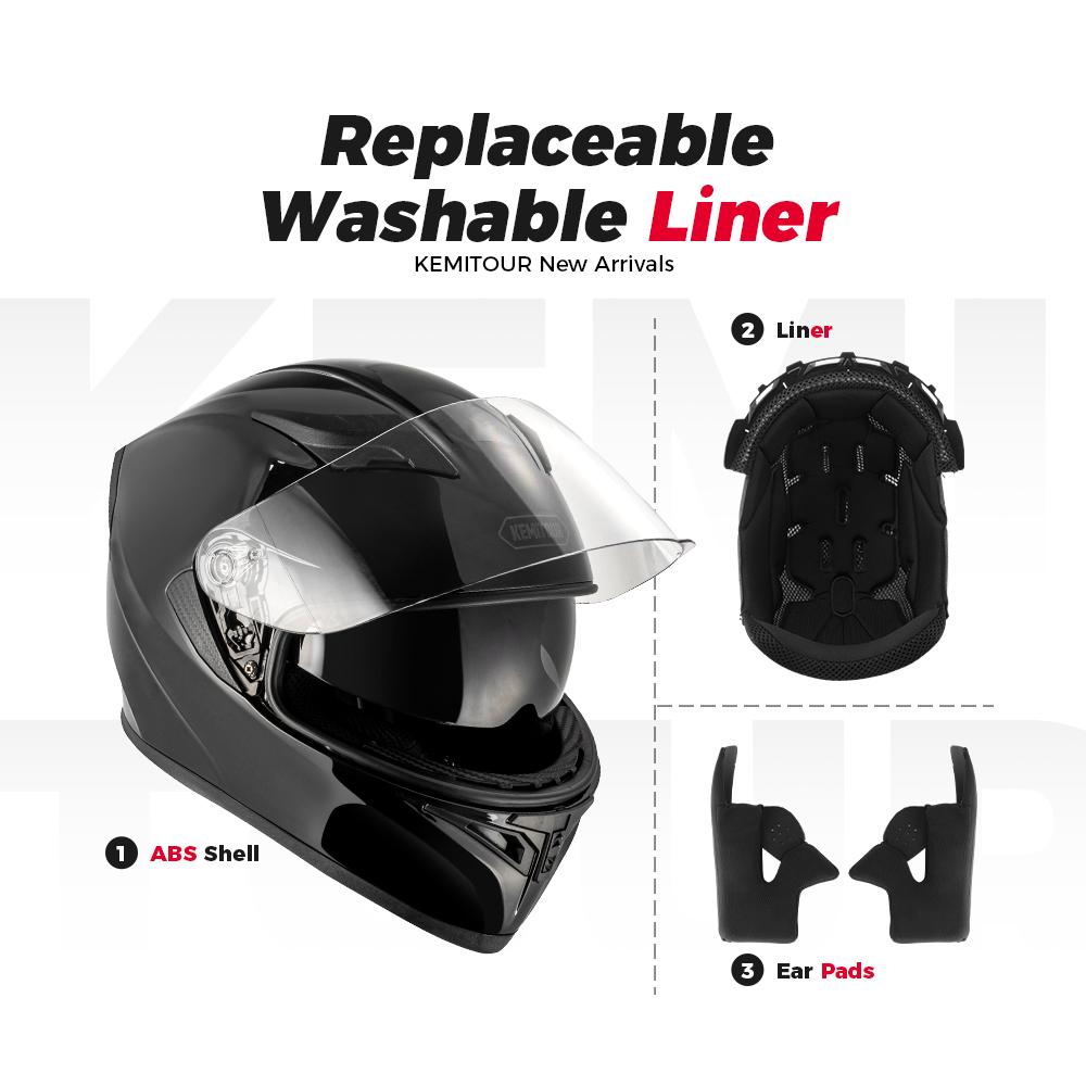 KEMITOUR Motorcycle Helmet ECE Racing Motocross Helmets Full Face Helmet Moto Adult Motorbike Street Touring Casco Capacete