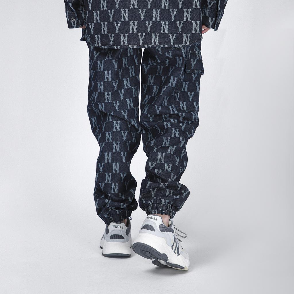 New MLB Old Flower Jeans Unisex Dark Blue 3ADP02014-50BLD