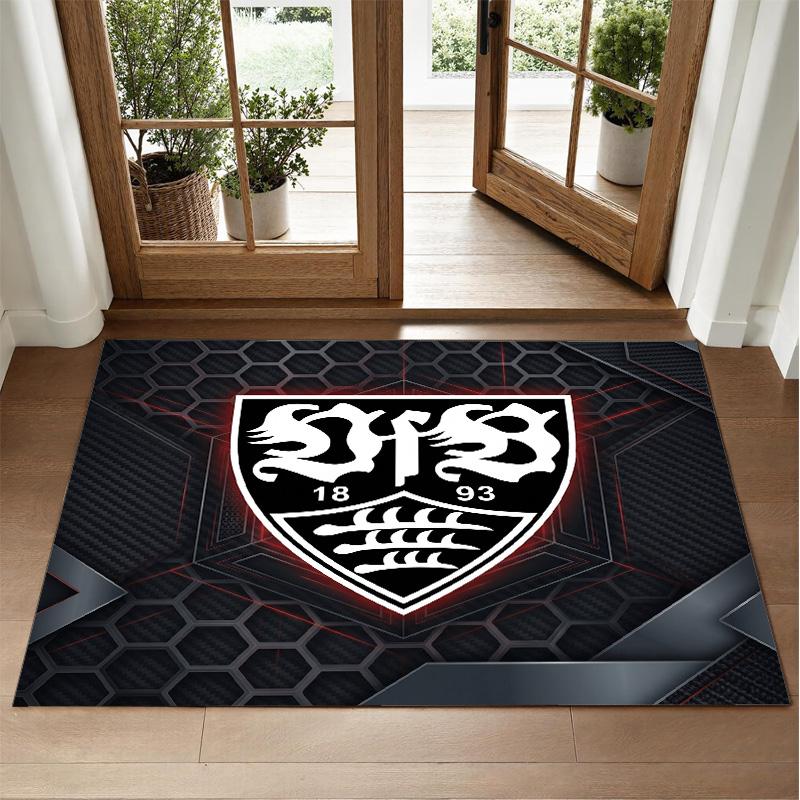 VfB Stuttgart Design Kristall-Samt Teppich Weiche Dekorative Matte für Schlafzimmer Eingang