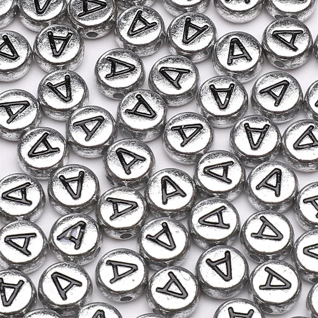 50Pcs Acrylic English Letter Beads For DIY Necklace Bracelet Earrings Jewelry Making Craft Accessories