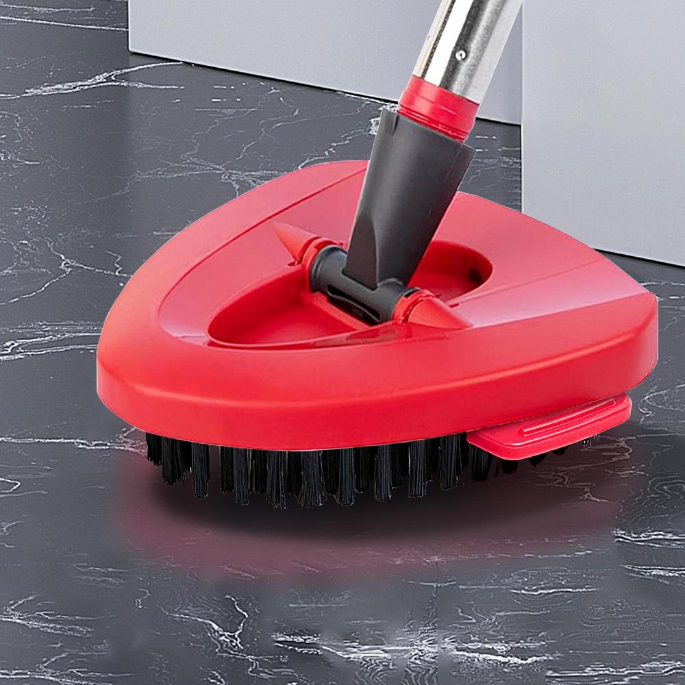Triangle Rotating Mop Scrub Brush Head Multi-Functional SnapOn Scrub Head Floor Cleaners For Easy Floor Cleaning