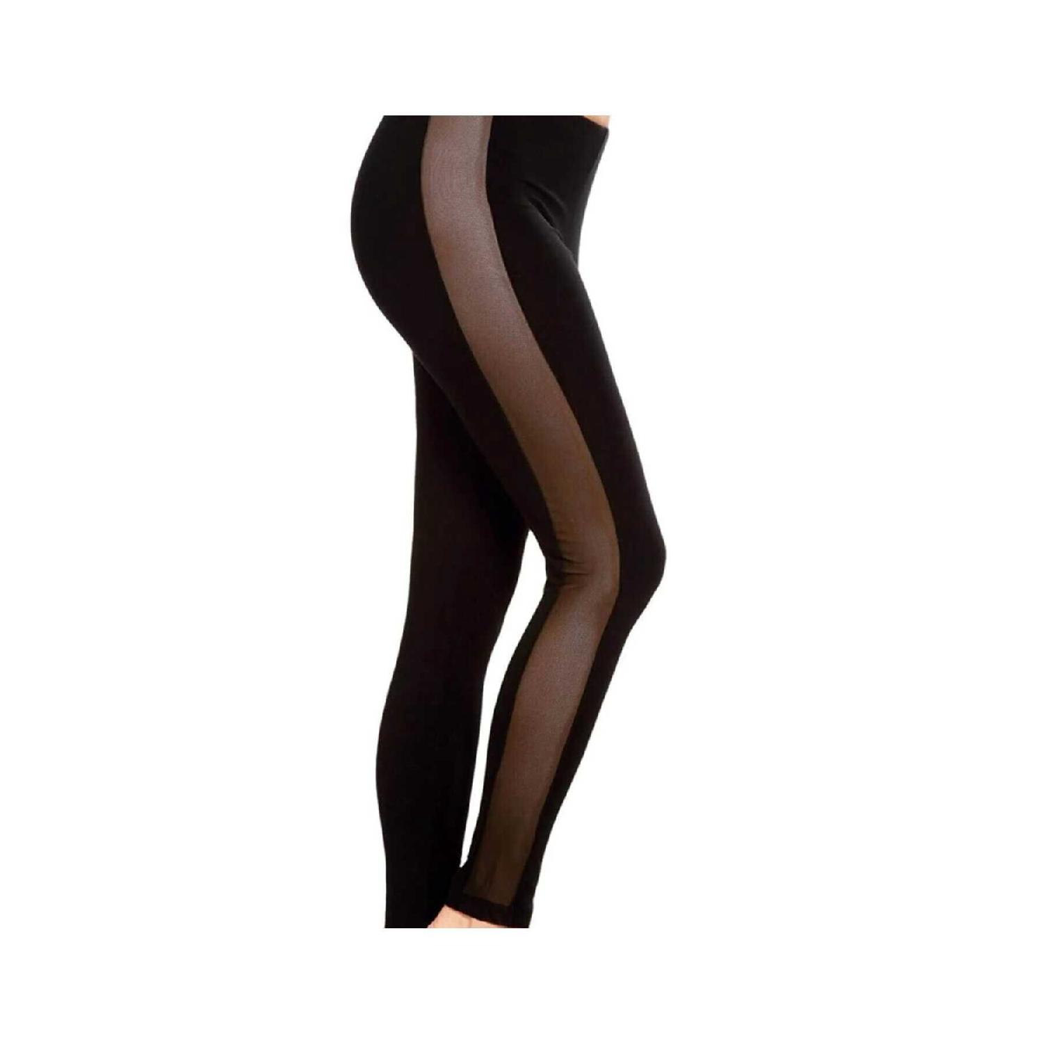 

Women s High Waist, Tulle Side, Tightening Tights. S/M чёрный
