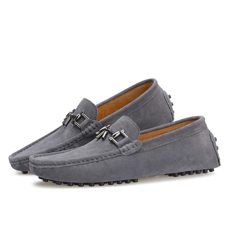 FashionBritish Style Fashion Moccasins Men Casual Shoes Comfy Breathable Leather Loafers Men Brand Boat Shoes Flat Designer Suede Comfy