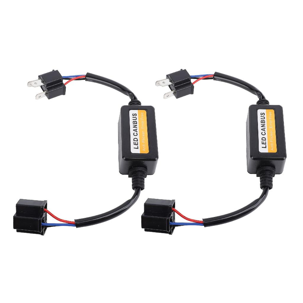2pcs H4 LED CANbus Decoder DC 9 To 16V Plug and Play Anti Flickering LED Headlight Resistor Decoder