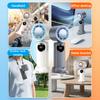 Yousheng Handheld Fan, with Intelligent Digital Power Display, Brushless Motor Quiet Strong Wind Foldable Fan, Ice Cooling Design Type-C Rechargeable
