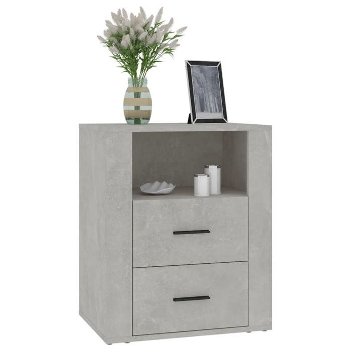 Maison Exclusive - Table de chevet Gris béton 50x36x60 cm Bois d'ingénierie