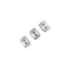For Jeep Cherokee 14-2022 Matte Silver Rear Seat Backrest Frame Cover Trim 3PC