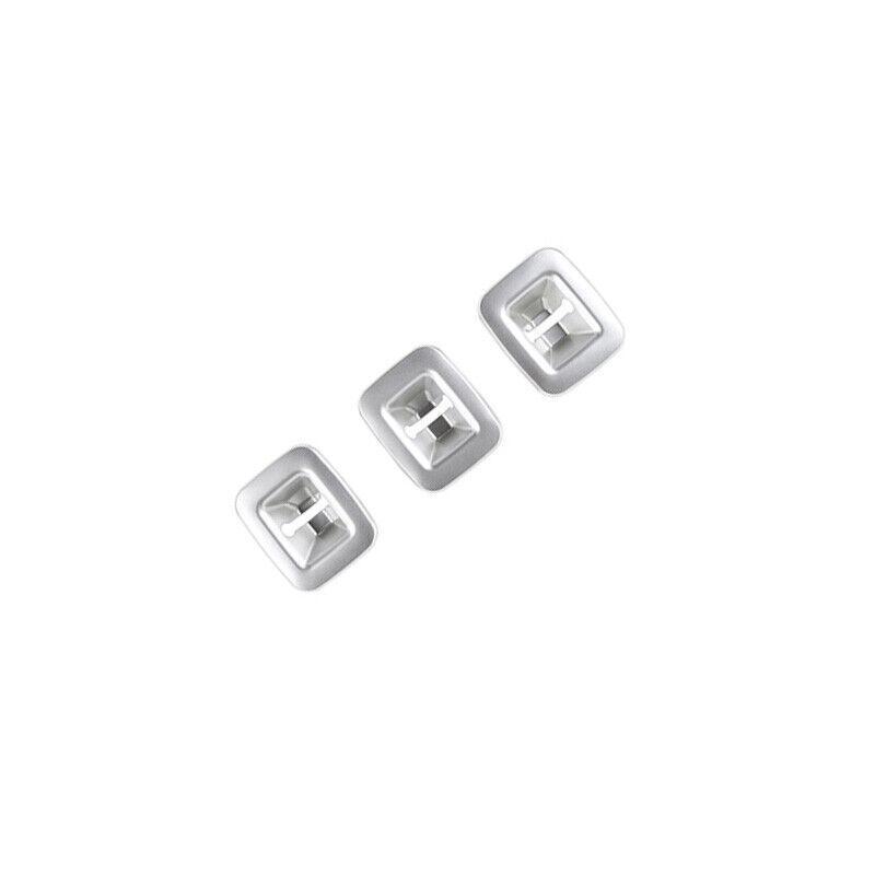 For Jeep Cherokee 14-2022 Matte Silver Rear Seat Backrest Frame Cover Trim 3PC