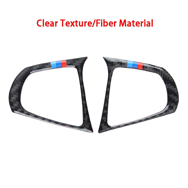 Carbon Fiber Steering Wheel Button Sticker Trim Cover Car Styling For BMW 5 Series G30 X3 540li Car Interior