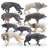 Wild Animal Wolf Family Model - Children's Educational Toy Set with Male, Female, and Cub Wolves