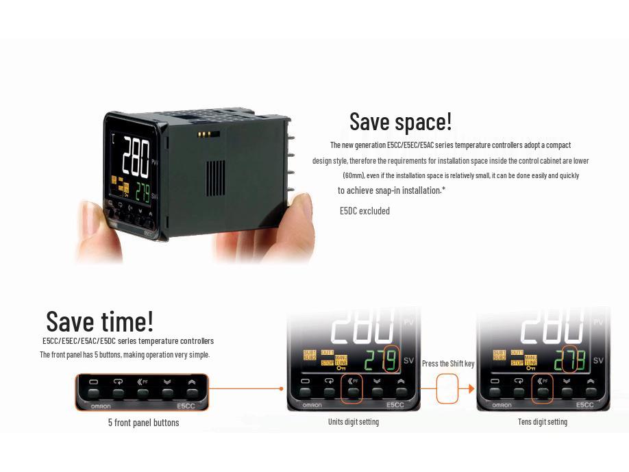 Omron E5CC-RX2ASM-802/800 Temperature Controller