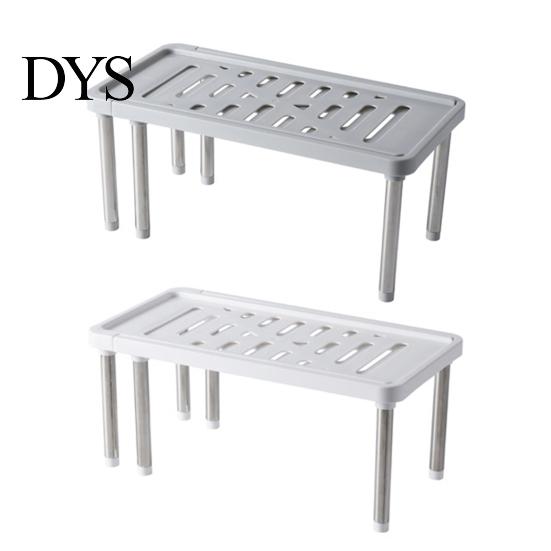Cabinet Shelf Multifunctional Expandable PP Stackable Counter Storage for Kitchen Rack