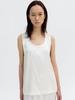 Leubieleu Viscose Satin Sleeveless Top (Ivort)