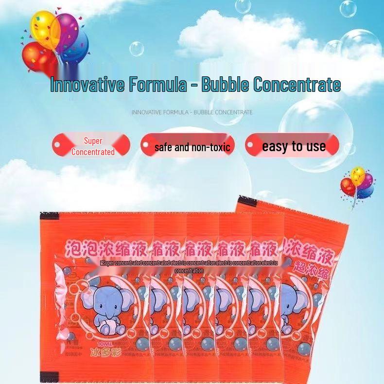 Colorful Concentrated Bubble Solution for Machines and Guns - Refill Liquid