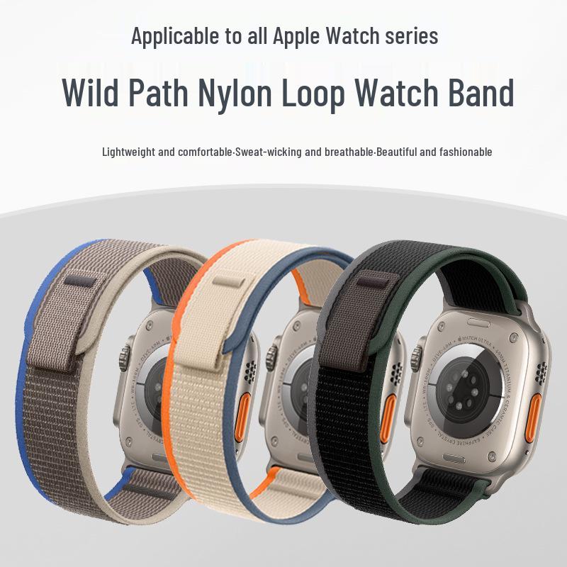 Kompatibles Nylon Trail Loop Armband für Apple iWatch Serie 10/9/Ultra 2