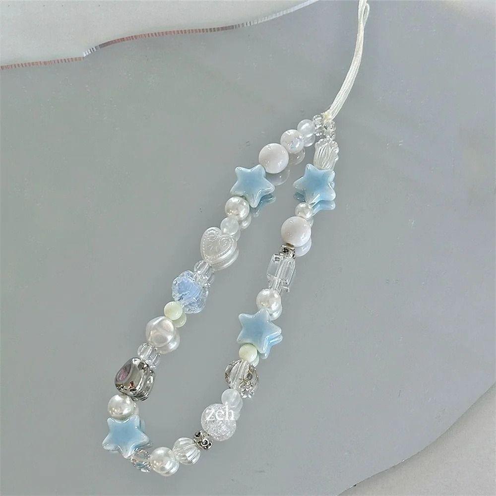 Phone Charms Beaded Phone Chain Hanging Cord Mobile Lanyard Phone Strap  Women Girls