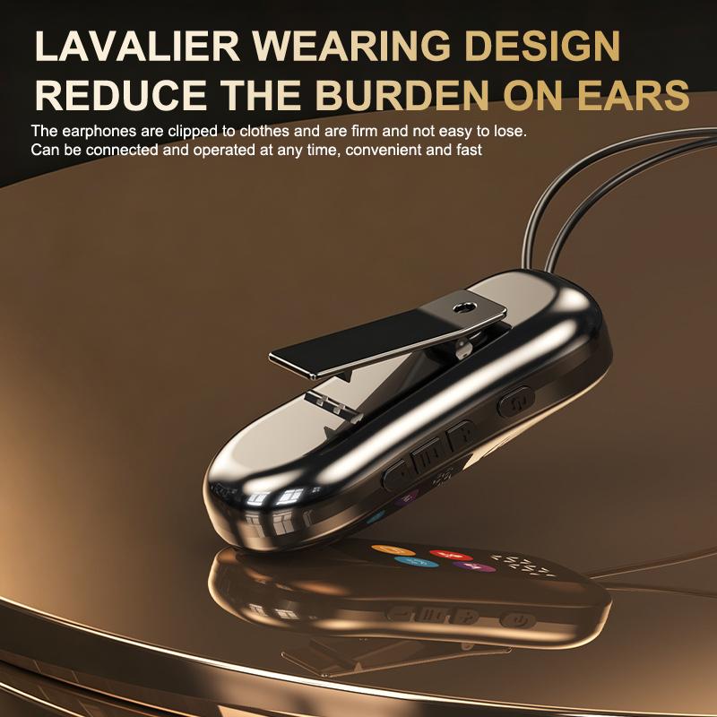 Portable Lavalier Headphones Bluetooth Earbuds Surround Sound Headsets Noise Reduction Earphones Handsfree In Hd Mic