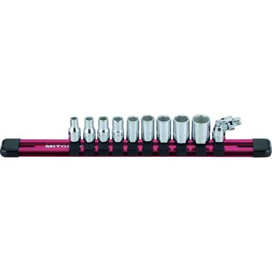 Mitroy Socket Wrench SH211 1/4" Set, 9-Link, 11-Piece Set,