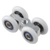 2Pcs 1.85*0.87 Inch Hanging Sliding Roller Metal Pulley Hardware Furniture Hardware Wheel  Door