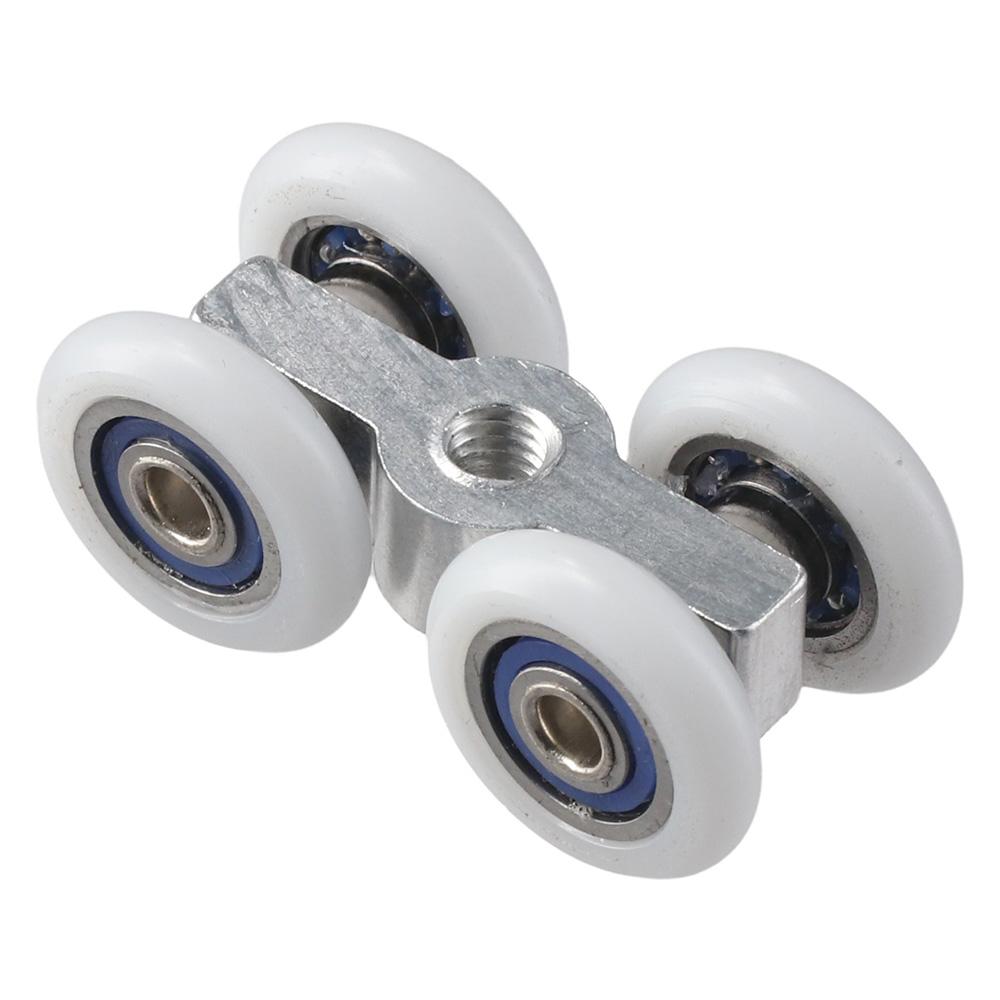 2Pcs 1.85*0.87 Inch Hanging Sliding Roller Metal Pulley Hardware Furniture Hardware Wheel  Door