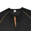 Mens Casual Summer Waffle Raglan Short Sleeve Henley T Shirt