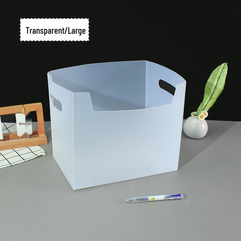 Collapsible Plastic Desktop Organizer Box for Books & Stationery