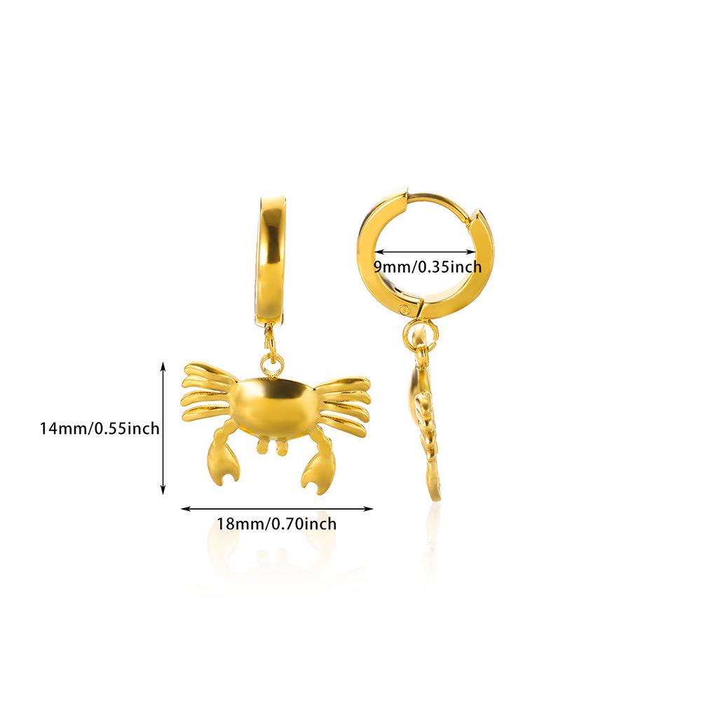 Seaside Marine Life Earrings: Starfish, Seashell, Dolphin, Seahorse, Octopus - Stainless Steel