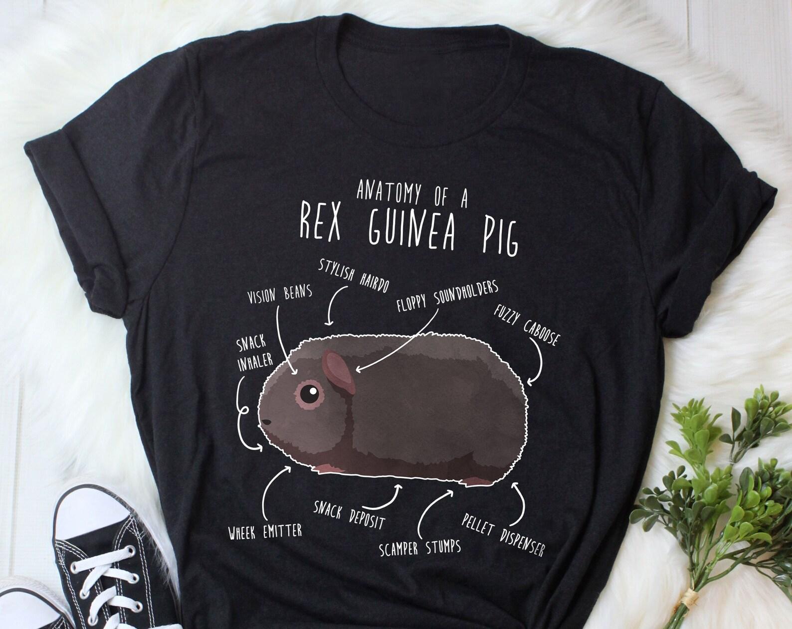 Rex Guinea Pig Shirt, , Funny Guinea Pig Lover Gift, Cute Brown Cavy T-shirt, Pet Cavies Tshirt, Rodent Anatomy Pocket Pet Mom Dad 140