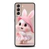 A Cute Rabbit With A Purple Hat Case for Samsung Galaxy S24 S23 S22 S20 S21 FE Ultra S24 S23 S10 S10E S9 S8 Plus 5G Phone Cover