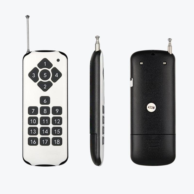 315Mhz/RF433Mhz Wireless Remote Control Switch DC 12V-36V Relay 18CH Receiver Controller and 18Button Transmitter