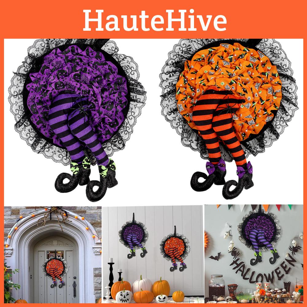 Gruseliger Halloween Hexenkranz Perfekt für Innen- und Außendekoration Requisiten