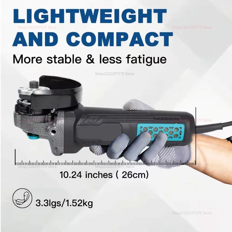 Electric Brushless Angle Grinder 100mm 220V 10000rpm Metal Wood Power Tool EU Plug for Grinding Cutting Polishing DIY Projects