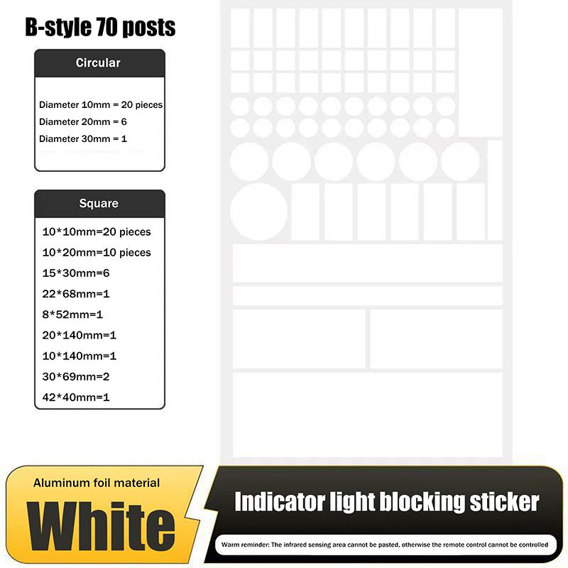 Light Dimming Stickers Light Blocking Stickers For Electronics Car Led Blackout Stickers Auto Interior Accessories