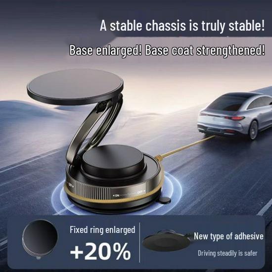 Magnetic Dashboard Anti-Shake Car Phone Holder with Suction Cup Plastic Magnetic Suction Cup Holder чёрный
