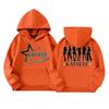 Girls' Fashion Long-Sleeve Hooded Sweatshirt with Print and Pockets