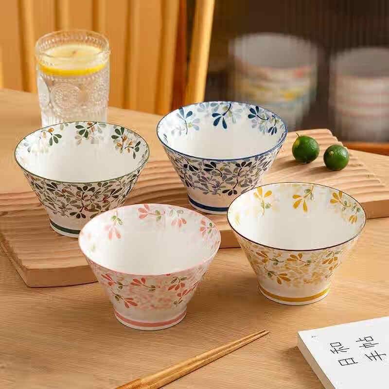 AOmeiyou Ceramic Conical Dining Bowls