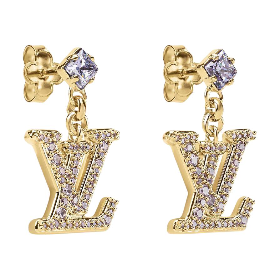 Louis Vuitton Lv Buchstabenohrringe Damenohrringe Gold M04112
