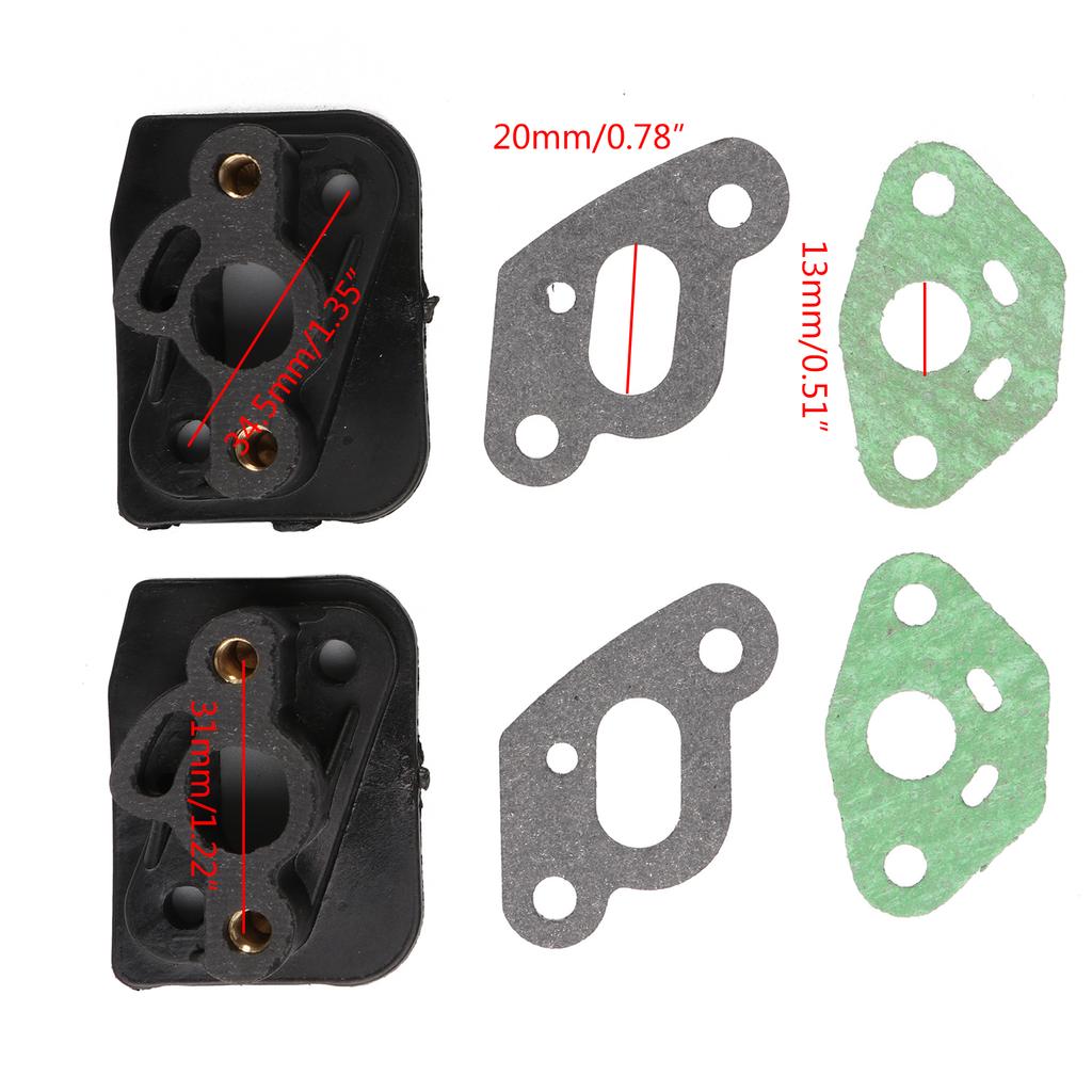 2 Pcs Carburetor Intake Manifold Connectors Adapter 36F / 33 Brush Cutter Manual Cleaning Tool Durable Mower Accessories