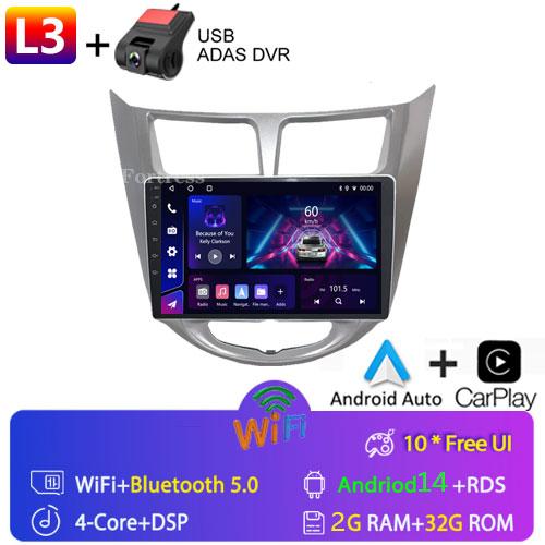 Fortress Android 10 Car Radio For Hyundai Solaris Verna Accent 2010 - 2016 Multimedia Video Player Navi GPS 2 Din DVD Head Unit