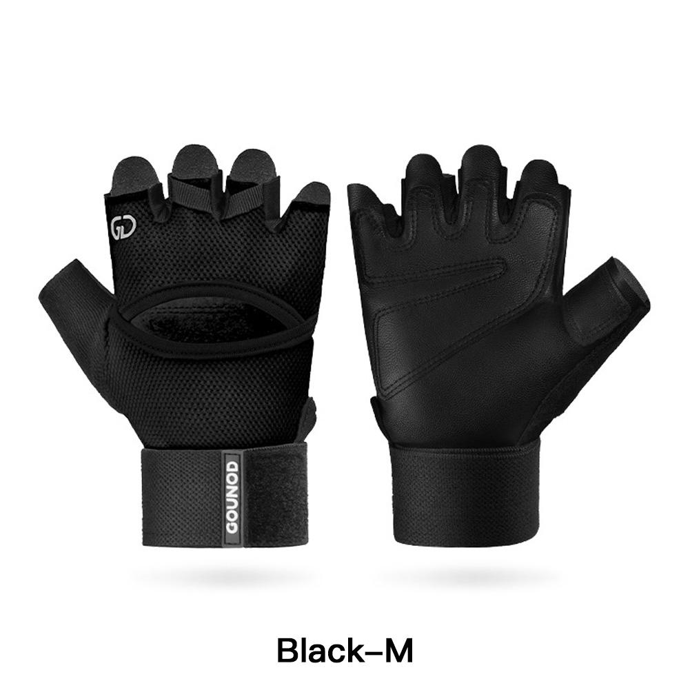 Wear-resistant Shock-absorbing Gloves 1Pair Half Finger Sports Gloves For Outdoor Cycling Weightlifting Rock Climbing