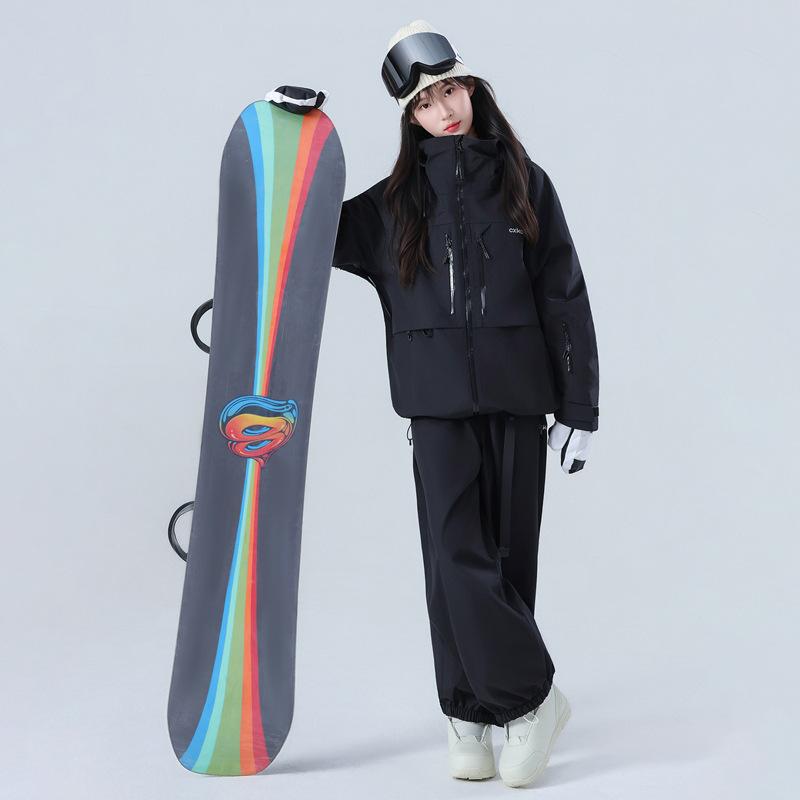 Ski Suit for Women and Men Outdoor Winter Warm Snowboard Suit Waterproof Windproof Skiing Jackets and Pants Set Unisex Breathable Insulated Snow Suit